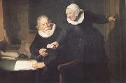 REMBRANDT Harmenszoon van Rijn The Shipbuilder and his Wife (mk25) USA oil painting artist